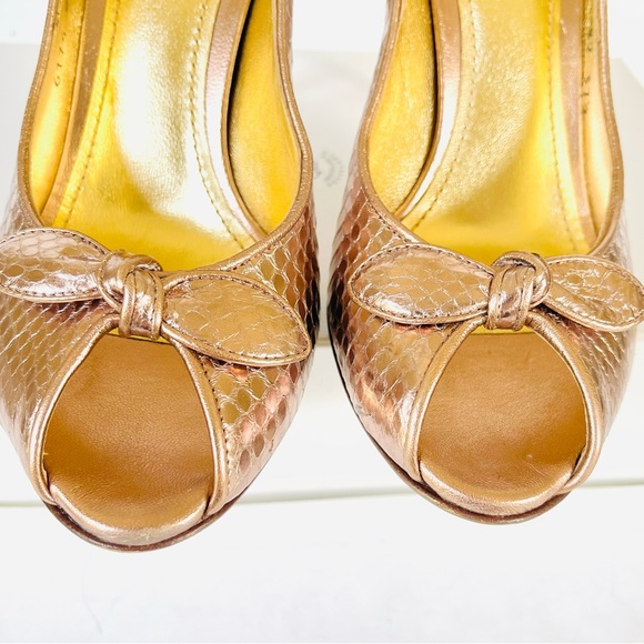 Dolce & Gabbana rose gold snakeskin print heels - Picture 12 of 14